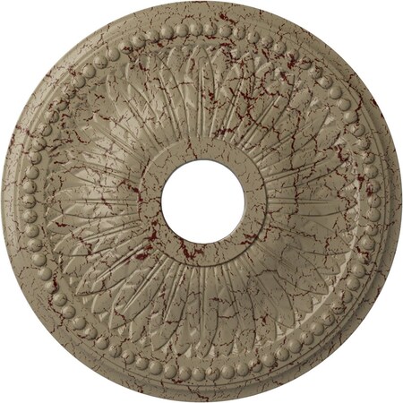 Ekena Millwork Bailey Ceiling Medallion (Canopies up to 5 3/4"), 18"OD x 3 3/4"ID x 1 1/2"P, Gobi Desert Crackle CM18BIGDC